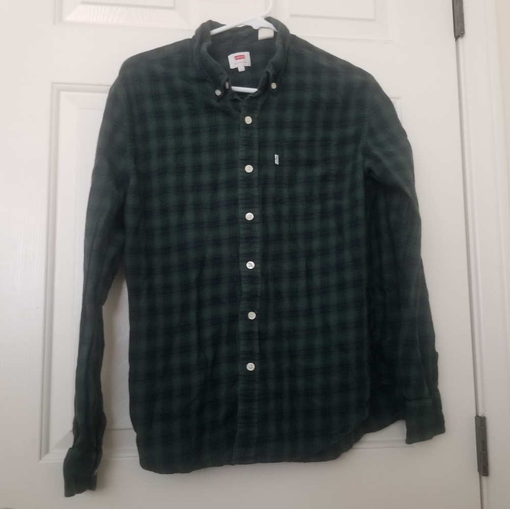 Levi's Flannel Button Up Shirt GUC Kids L